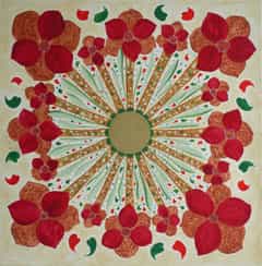 07 Amaryllis 2021 Aquarellfarbe Pflanzenfarbe Edelsteinpigmente auf Leinwand 50x50