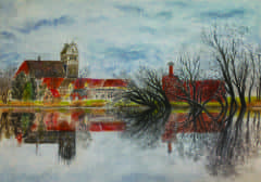 18 St Marienkirche 2022 Pastellkreide auf Papier 41,5 x 59