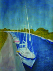 23 Hafen 2022 Pastellkreide auf Papier 41,5x59