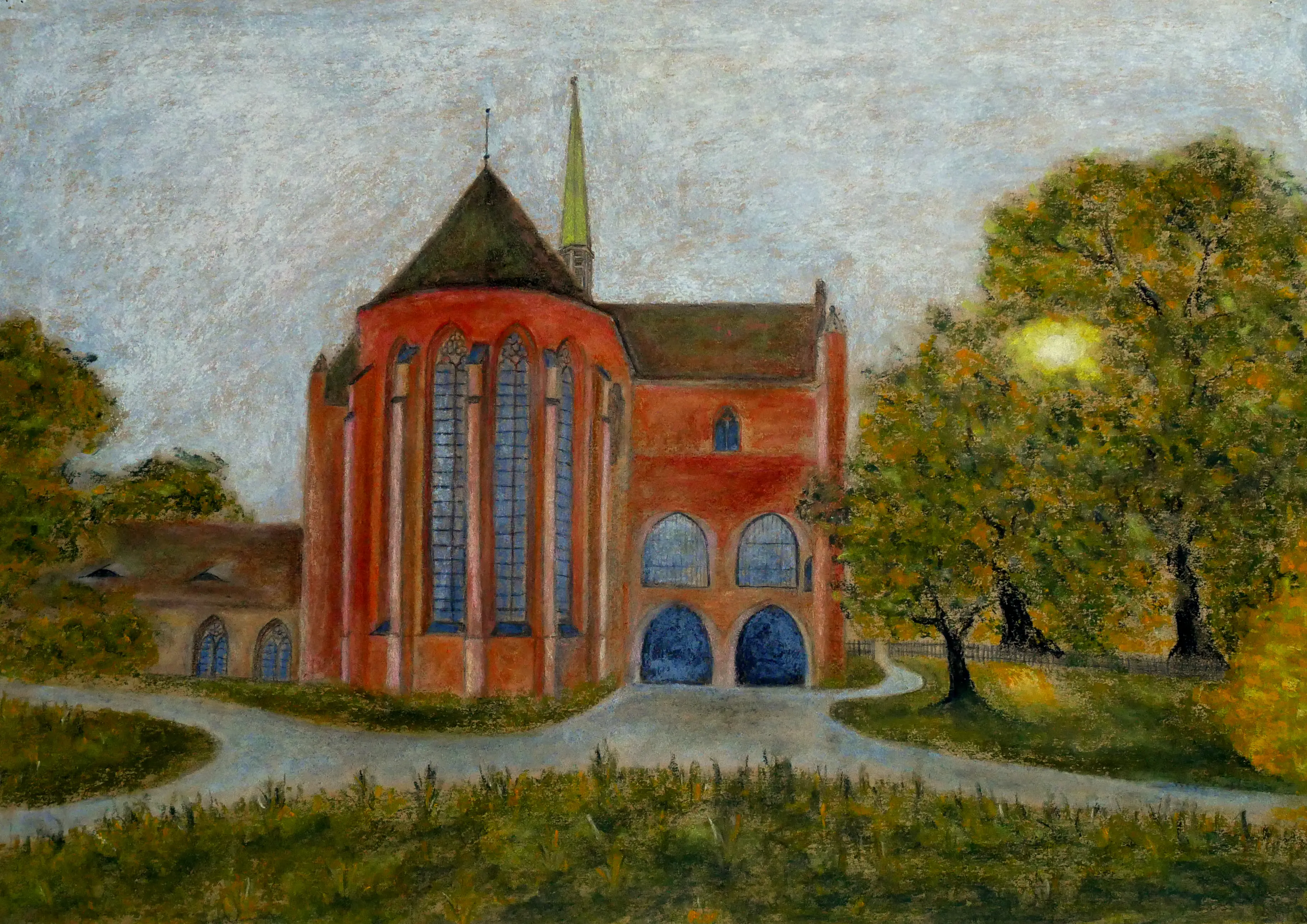 25_Kloster_Chorin_Ostseite_1_2026_Pastellkreide_auf_Papier_41.5x59