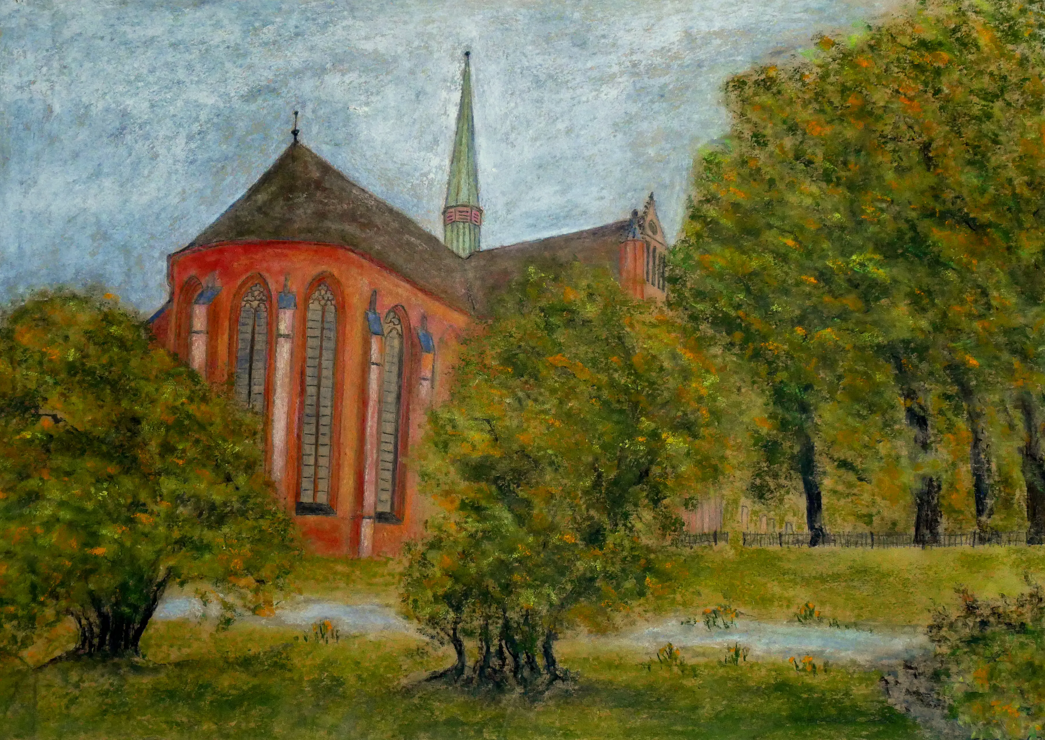 26_Kloster_Chorin_Ostseite_2_2026_Pastellkreide_auf_Papier_41.5x59