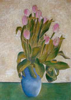 12 Ostertulpen 2016 Pastellkreide auf Papier 40x55